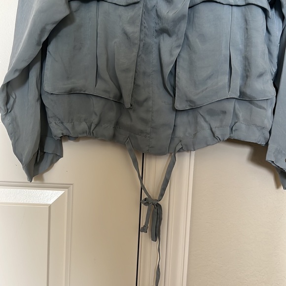 Zara silky bomber style drawstring jacket - Picture 4 of 6